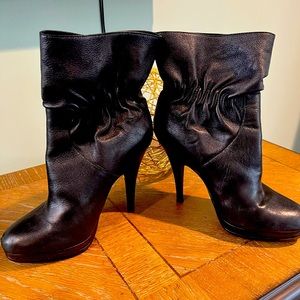Michael Kors black platform booties. Size 8.